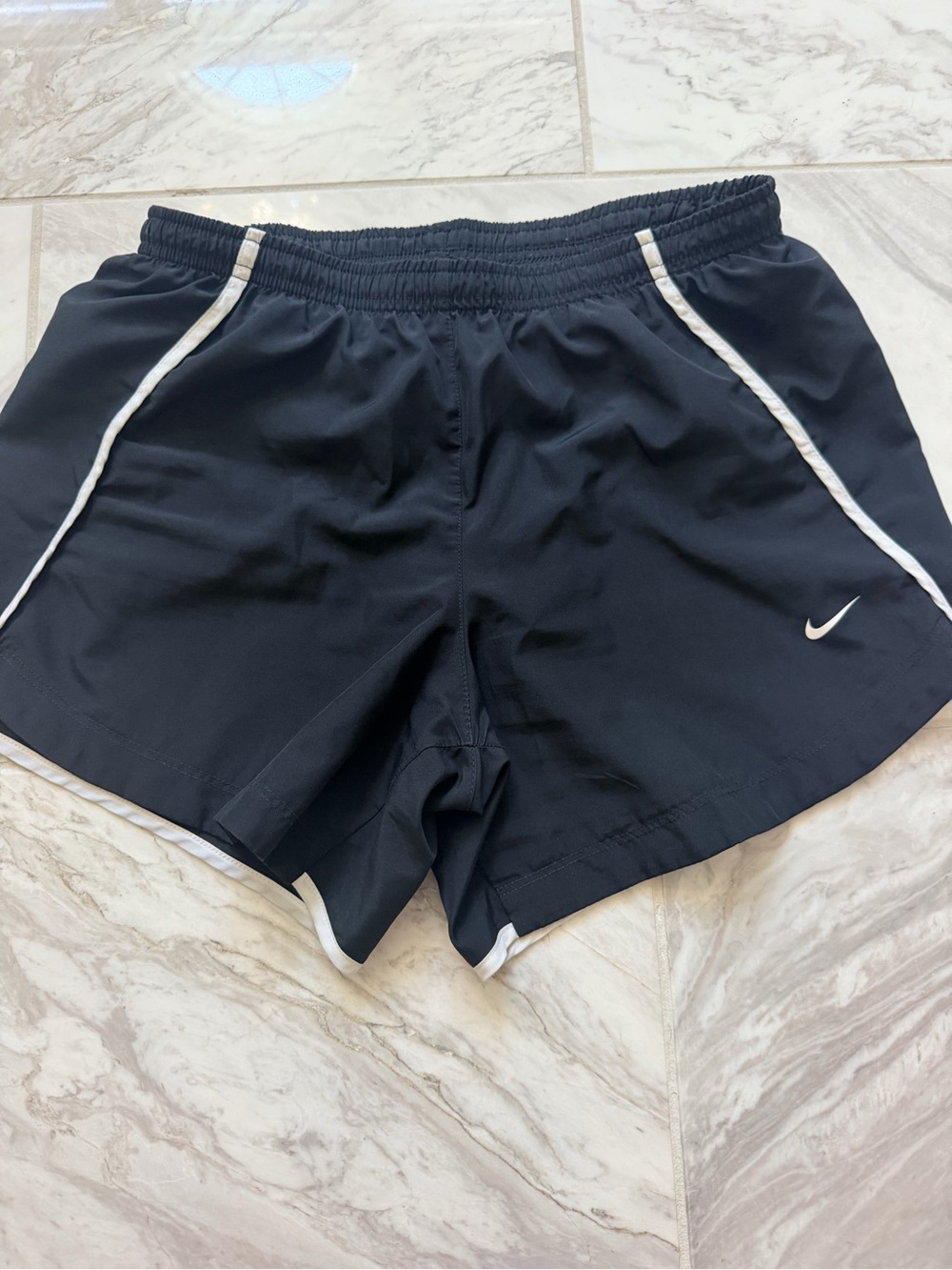 Nike Women's Black Athletic Shorts with White Trim